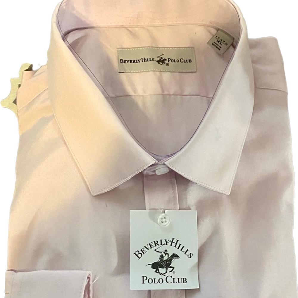 Men’s Beverly Hills Polo Club pink dress s…